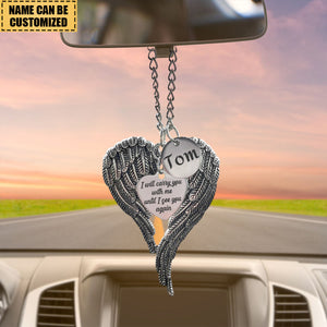 Personalized I Will Carry You With Me Wings Car Ornament