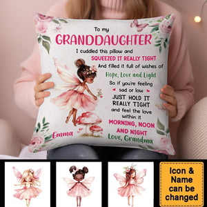 Personalized Gift For Granddaughter To My Daughter Granddaughter Fairy Theme Pillow