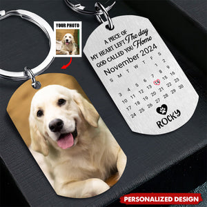 Custom Photo A Loyal Heart Never Fades - Memorial Personalized Keychain - Sympathy Gift For Pet Lovers