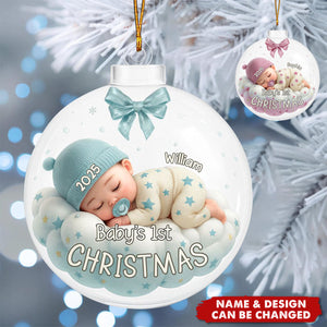 Baby's 1st Christmas Stars And Dreams,Custom Acrylic Ornament,Gift For New Parents