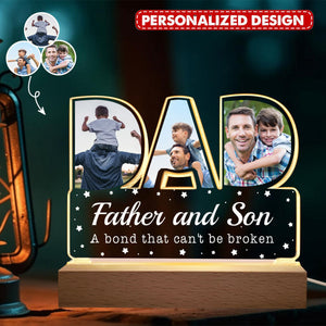 Father And Children - Personalized Photo LED Light