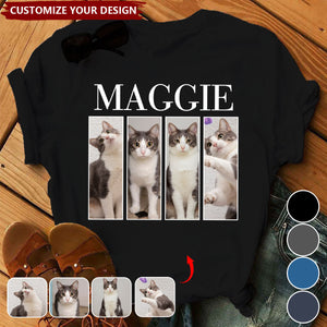 Custom Photo And Name Dog Cat Pets Family - Personalized T-Shirt