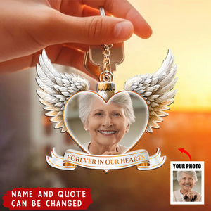 Forever In My Heart Memorial - Personalized Acrylic Photo Keychain