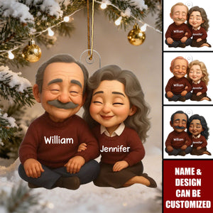 Couple Growing Old Together - Personalized Acrylic Ornament