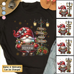 Personalized Grandma And Kids Christmas T-shirt - Gift For Nana, Mom