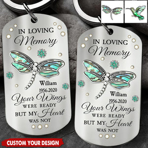 In Loving Memory Personalized Memorial Stainless Steel Keychain