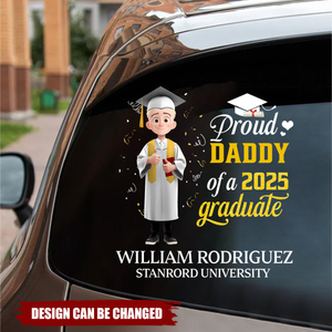 Proud Dad Of A Graduate - Personalized Sticker