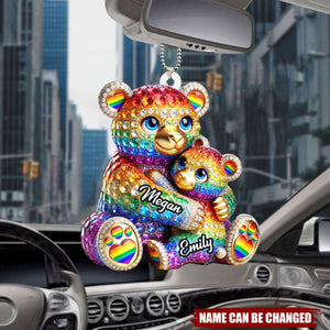 Mama Bear - Personalized Acrylic Ornament, Car Hanger, Gift For LGBT Supportive Mom