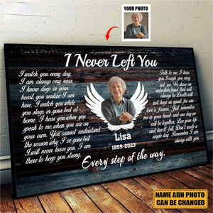 Personalized Canvas Prints, Custom Photo, Memorial Gifts - Angel Wings I Never Left You
