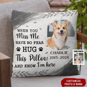 Hug This Pillow And Know I'm Here - Memorial Personalized Photo Pillow
