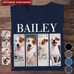 Custom Photo And Name Dog Cat Pets Family - Personalized T-Shirt