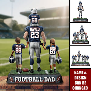 Football Dad - Personalized Football Custom Shaped Acrylic Plaque