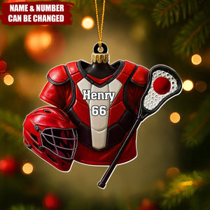 Personalized Lacrosse Ornament, Christmas Gift for Players & Coaches