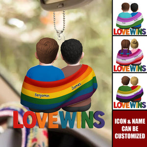 LGBT Couple Personalized Acrylic Ornament, Gift For Him, Gift For Her
