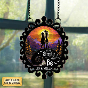 We're Simply Meant To Be - Personalized Window Hanging Suncatcher Ornament