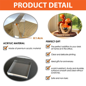 Elegant Couple Statue with Heart Inlay - Personalized Custom Shaped Acrylic Plaque, Gift for Couple