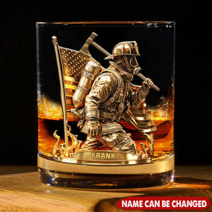 Personalized Firefighter Whiskey Glass