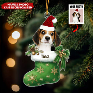 Happy Holidays With All Our Love - Dog & Cat Personalized Acrylic Ornament