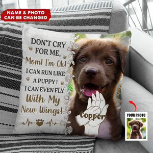 Custom Photo Don't Cry For Me Memorial - Personalized Pillow