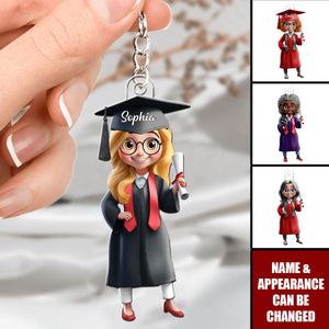 Graduation Girls - Personalized Acrylic Keychain - Graduation Gift For She