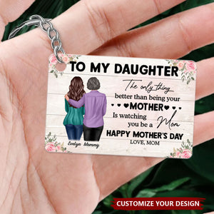 To My Daughter From Mom Happy Mother's Day - Personalized Acrylic Keychain