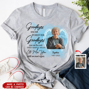 Memorial Insert Photo Wings Shirt - Personalized Shirt