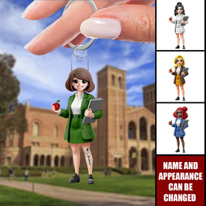 My Classroom You Belong Here - Personalized Teacher Keychain