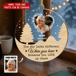 The Sky Looks Different When You Have Someone You Love Up There - Personalized 2-Layered Mix Ornament