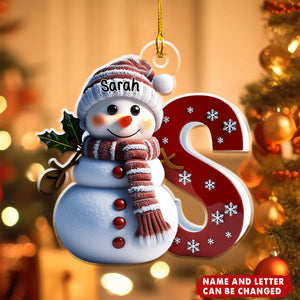 Snowman Merry Christmas - Personalized Christmas Acrylic Ornament