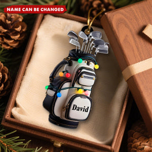 Golf Bag - Personalized Christmas Acrylic Ornament