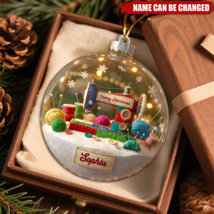 Merry Sewing - Personalized Christmas Acrylic Ornament