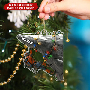 Holiday Climbing - Personalized Christmas Acrylic Ornament