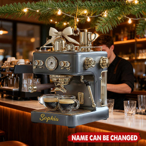 Espresso Machine - Personalized Christmas Acrylic Ornament, Gift For Baristas And Coffee Lovers