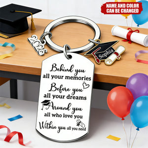 Family Personalized Custom Graduation Keychain - Graduation Gift For Family Members, Brothers, Sisters