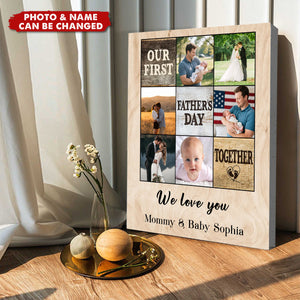 Our First Fathers Day Gifts 2025, Personalized Picture Gift For Dad, Custom Daddy Photo Collages