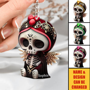 Cute Skull - Personalized Skull Acrylic Keychain