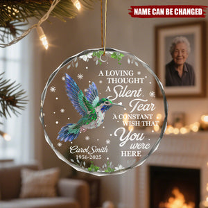 I'm Always With You Cardinal Hummingbird - Personalized Glass Ornament