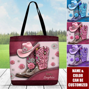 Cowgirl Boots - Personalized Cowgirl Tote Bag