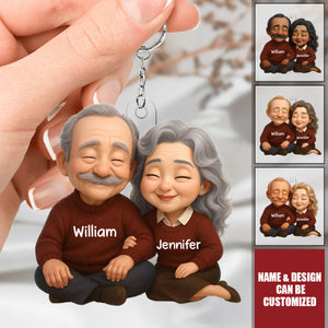 Couple Growing Old Together - Personalized Acrylic Keychain