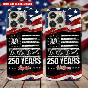 Custom Name 250 Years USA 250th Birthday 1776-2026 Eagle Personalized Phone Case