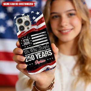 Custom Name 250 Years USA 250th Birthday 1776-2026 Eagle Personalized Phone Case