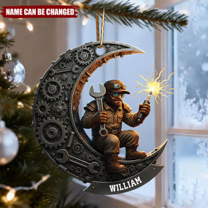 Personalized Welder Acrylic Ornament, Garage Worker Gift, Metalworker Christmas Decoration 2025