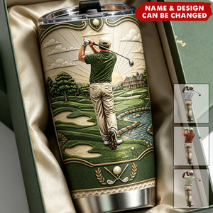 Best Dad By Par 20oz Tumbler - Personalized Gifts For Dad