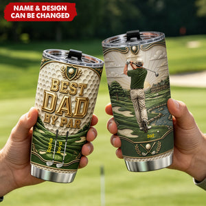 Best Dad By Par 20oz Tumbler - Personalized Gifts For Dad