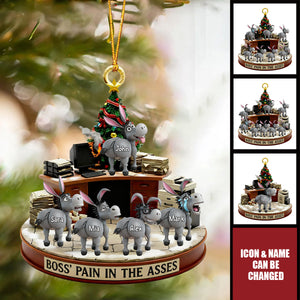 Fun Donkey Coworkers Ornament, Personalized Gifts For Boss
