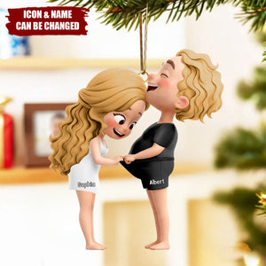 Funny Couple Ornament - Personalized Gifts For Couple