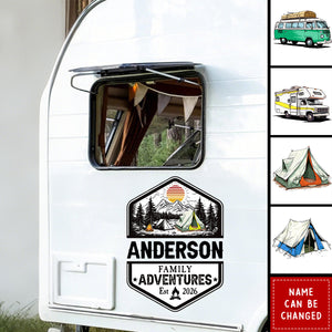 Family Adventures - Personalized RV Decal
