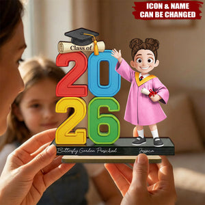 Preschool Kindergarten Graduation - Personalized Wooden Plaque