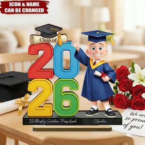 Preschool Kindergarten Graduation - Personalized Wooden Plaque