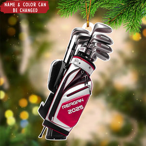 Golf Bag Personalized Xmas Ornament, Gift For Golf Clubs, Golf Team